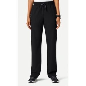 Jaanuu Payla Classic High Waist Scrub Pant Women Medium Petite Black New Medical